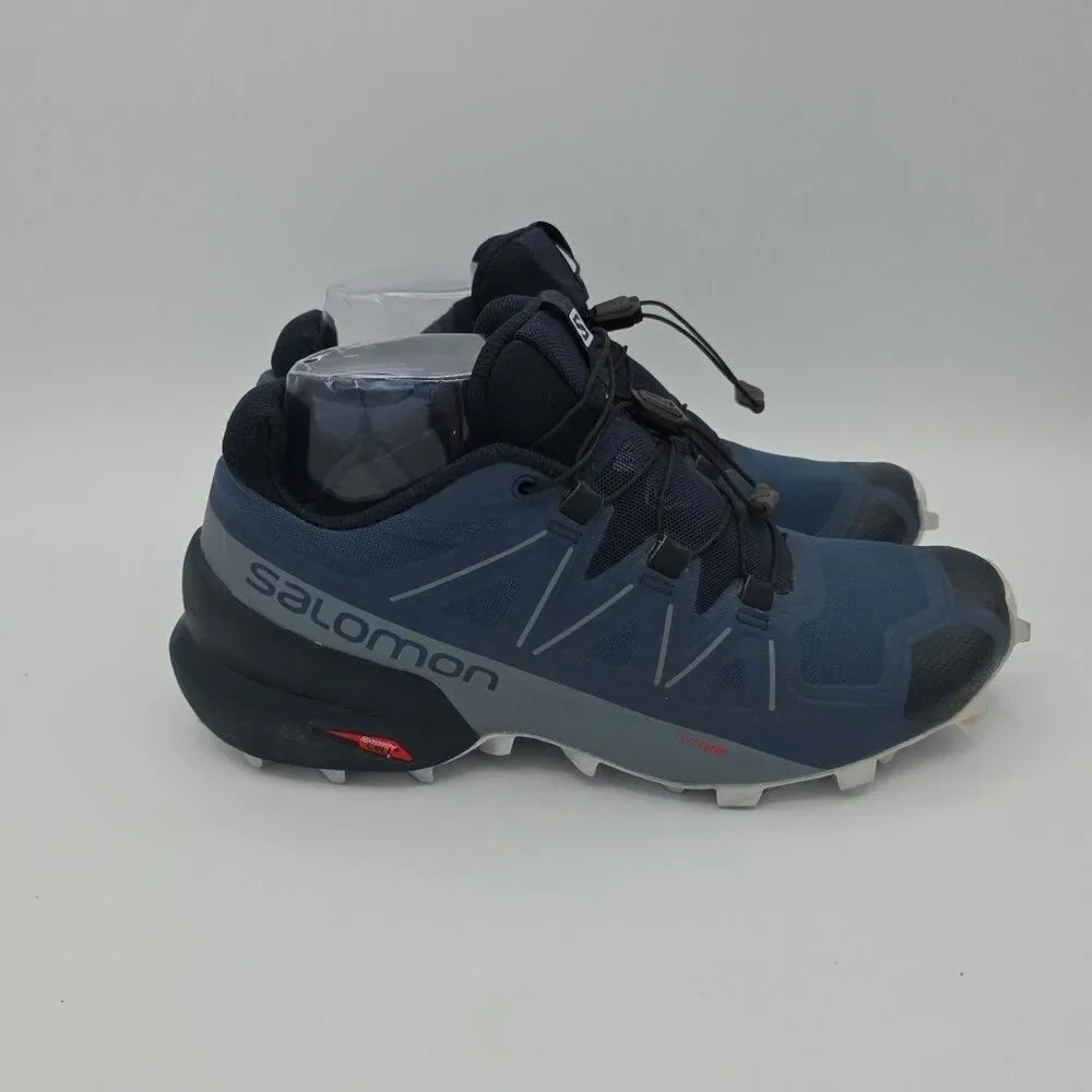 Salomon Speedcross 5 Women's 7 Sargasso Blue Navy Blazer Heather 408012 EUC - Picture 6 of 9